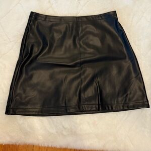 GAP Black Mini Leather Skirt